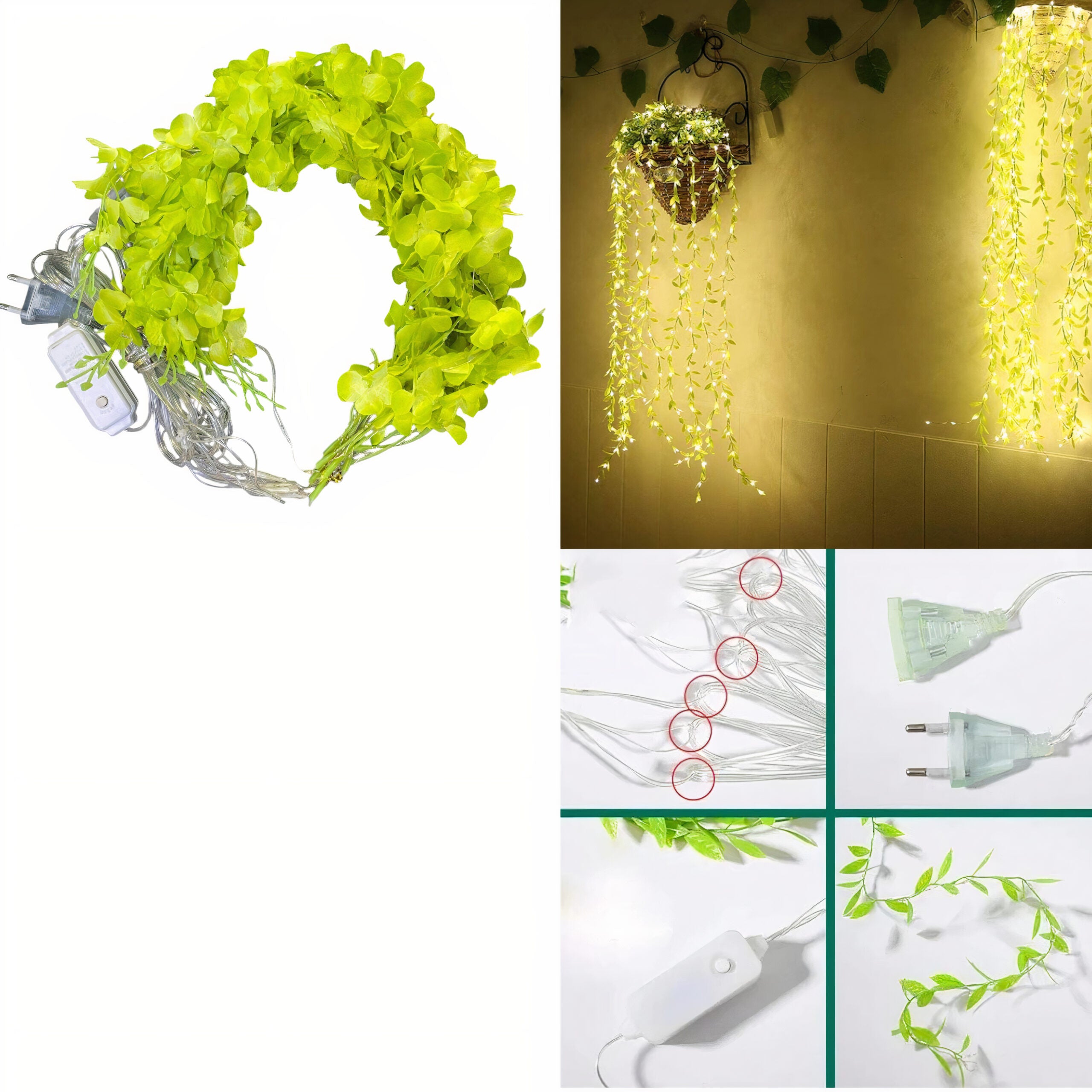 Ghirlanda din Frunze, 2x2m cu LED Engros