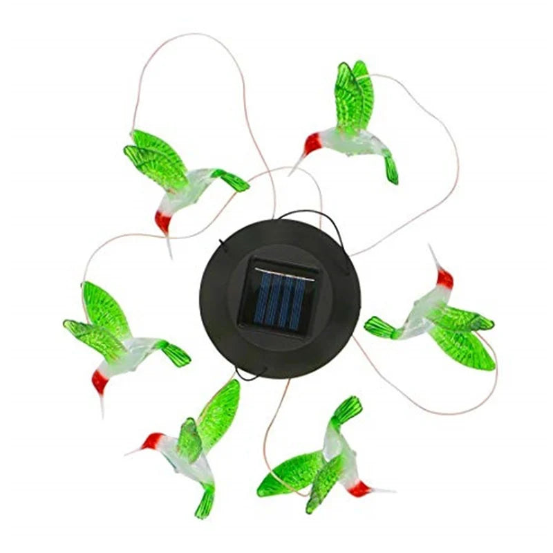 Lampa Solara LED 63cm cu Clopotel de Vant, Model cu 6 Libelule Multicolore din Sticla Engros