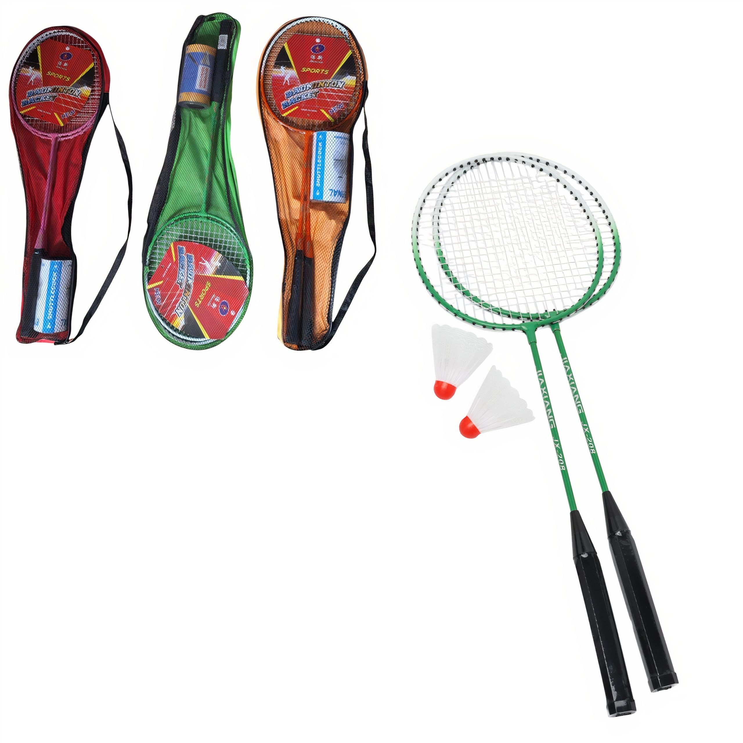 Palete Badminton 2/set cu 2 Fluturasi, 62cm din Plastic Engros