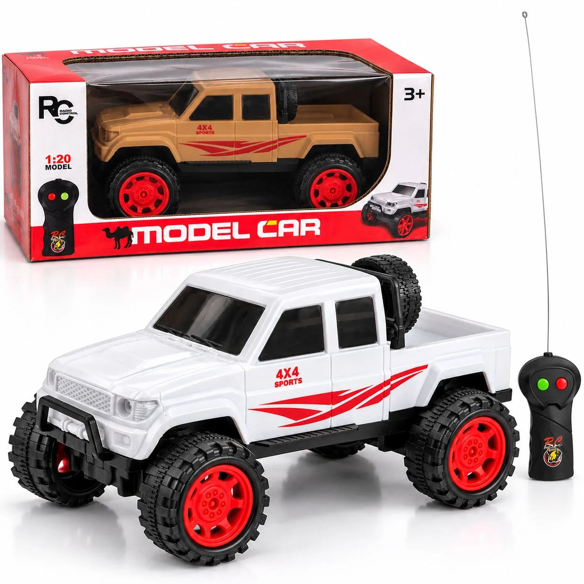 Masina de Teren cu Telecomanda 16cm, 4x4, Roti Off-Road, Diferite Culori Engros
