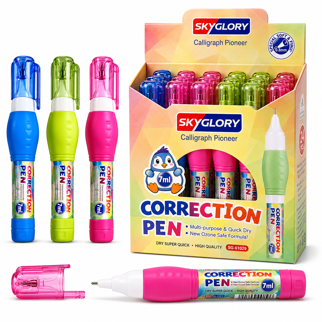 Pasta Corectoare 7ml Tip Pix 24/set Engros