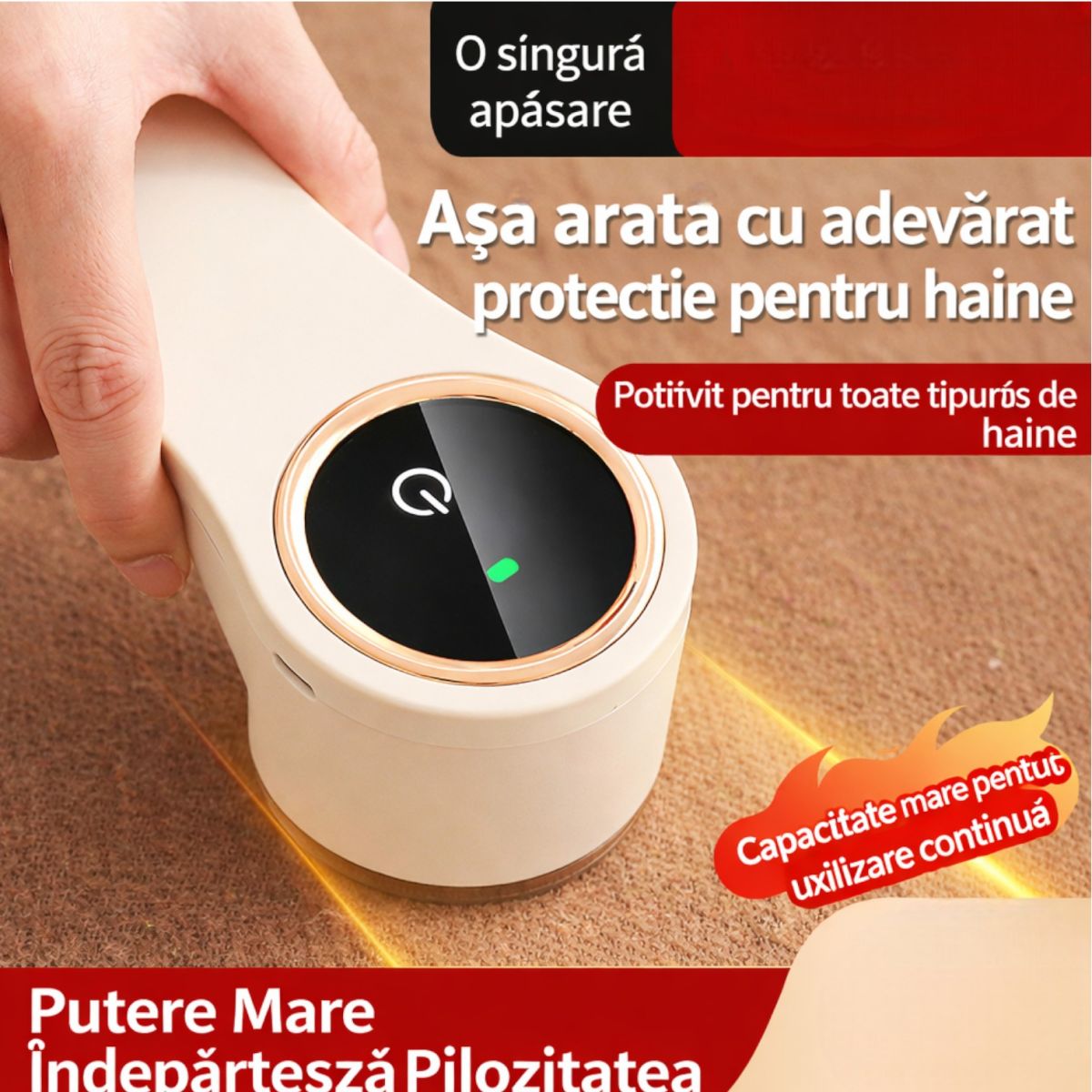 Aparat de Curățat Scame 14cm cu Afișaj Digital LED, Lame din Oțel Inoxidabil, Portabil, Diferite Culori, Reîncărcabil USB Engros