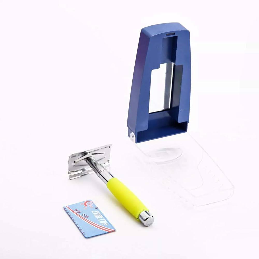 Aparat de ras Classic Safety Razor Cu Lame De Rezerva, Reutilizabil, Ecologic, Argintiu Engros