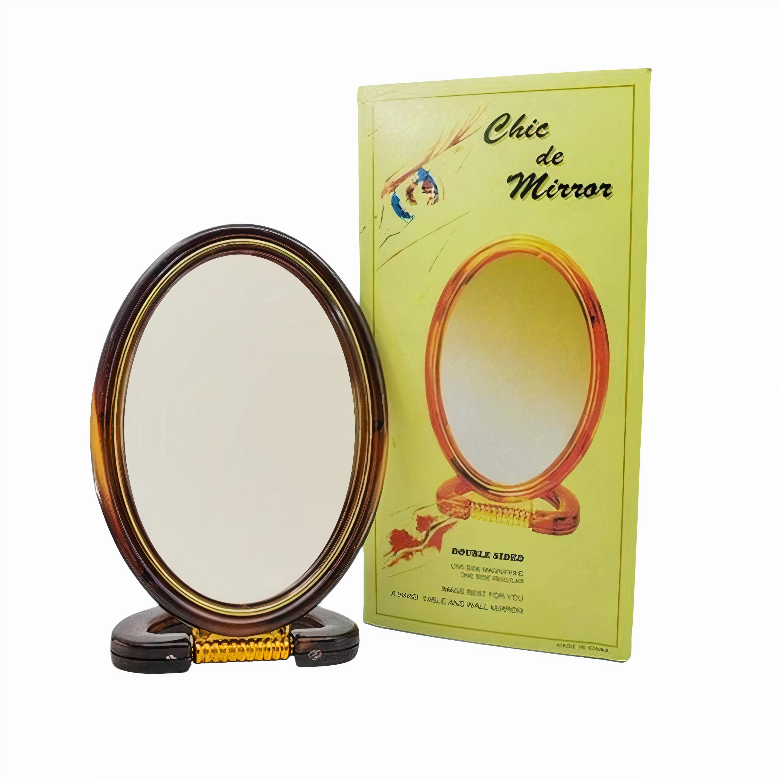 Oglinda cu Lupa Nr.8 20x15cm, din Plastic cu Suport Engros