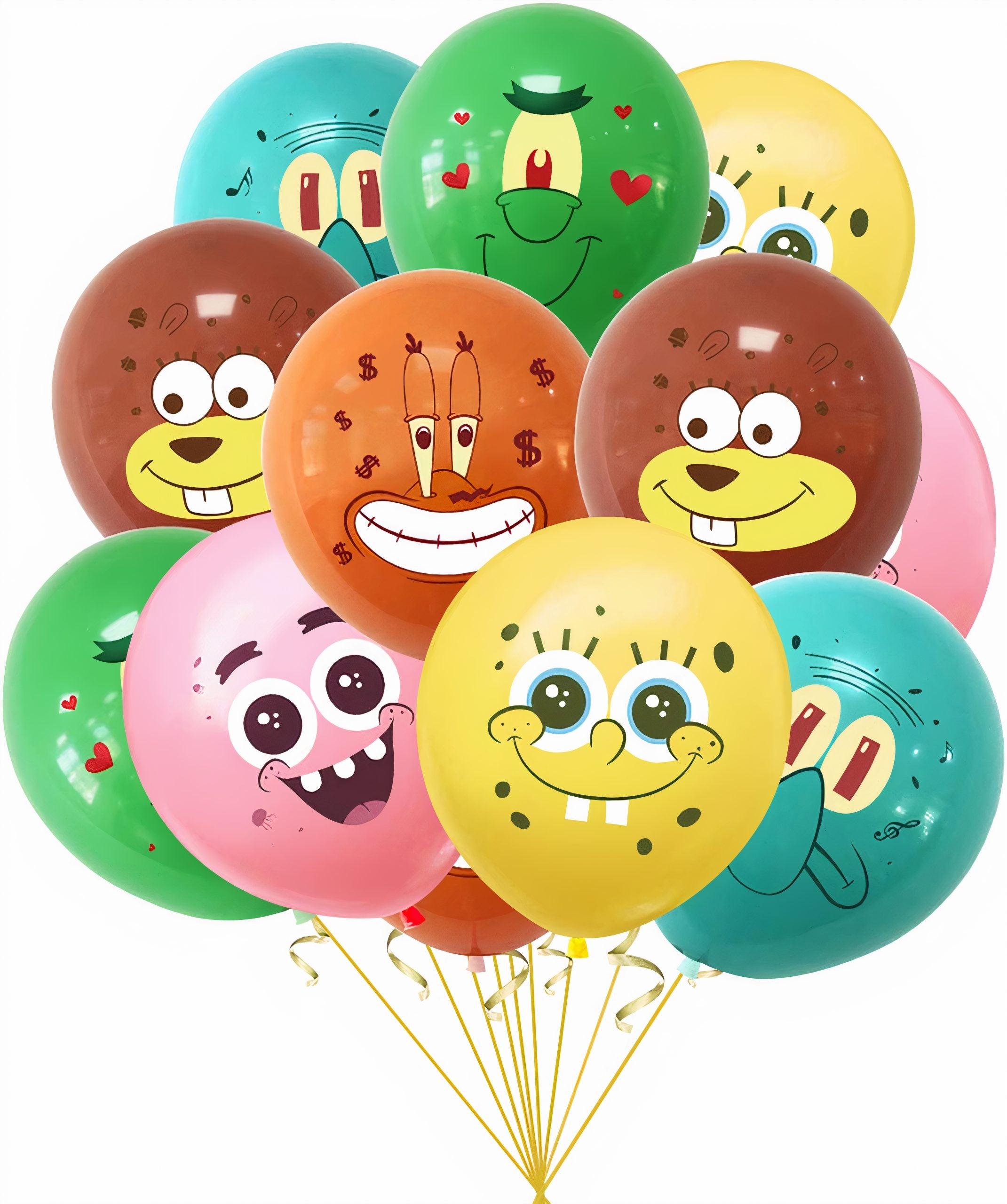 Baloane din Latex, 12/Tipla Model Sponge Bob, 30cm 12/set Engros
