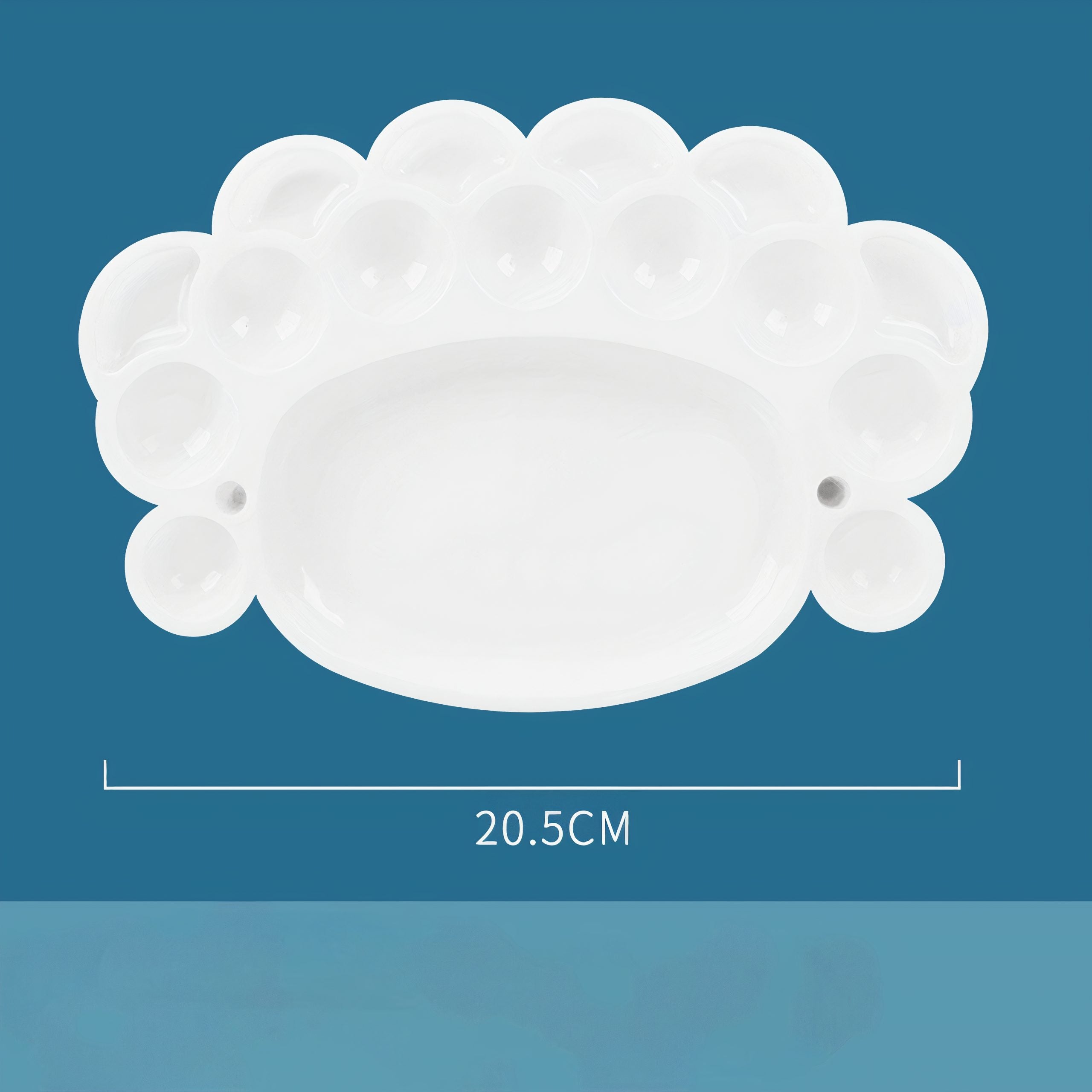 Paleta pentru Pictura din Plastic 20x13cm, Diferite Culori 12/set Engros