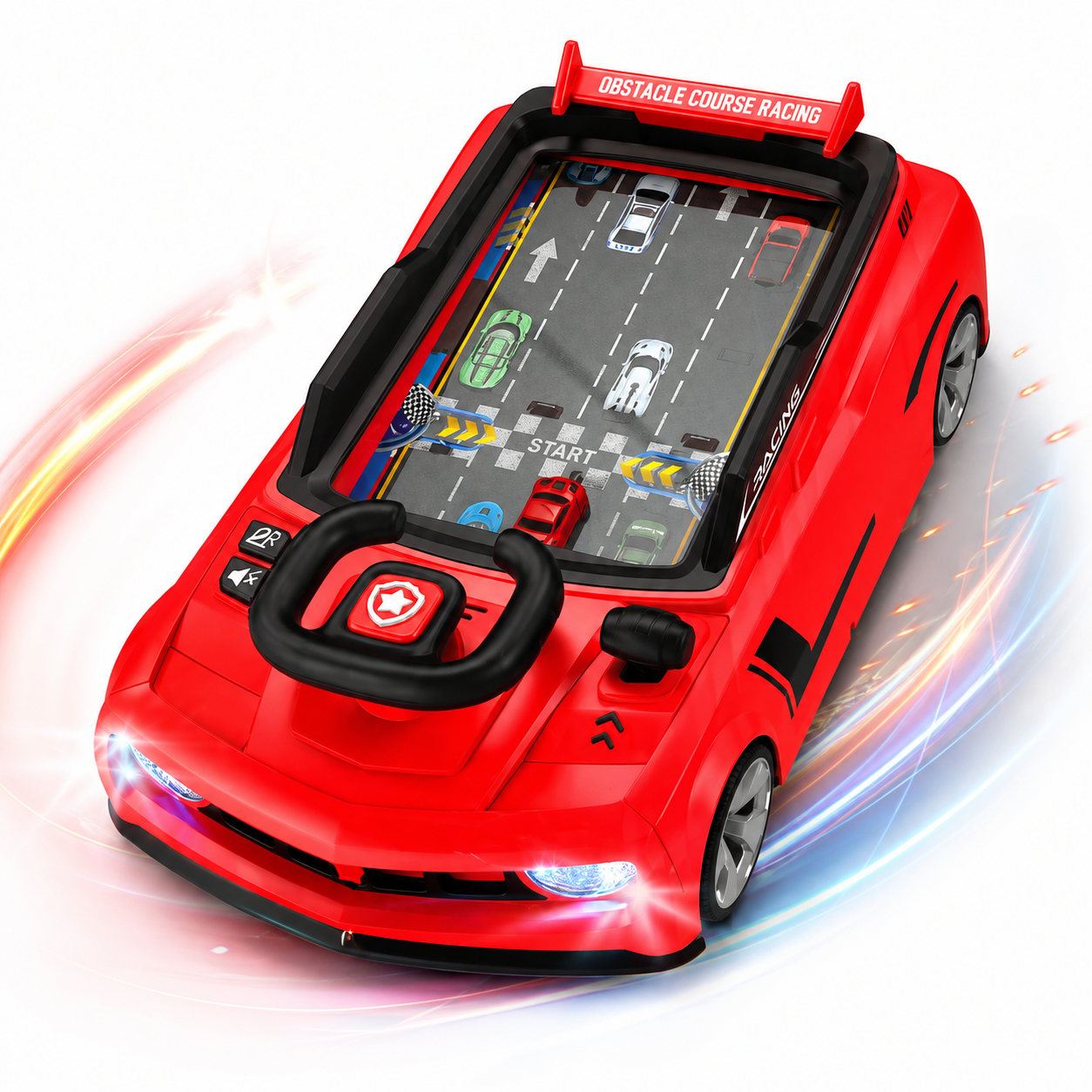 Simulator Auto Interactiv 39.3x24x13.9cm, Masina de Curse cu Volan, Pista, Lumini si Sunete Engros