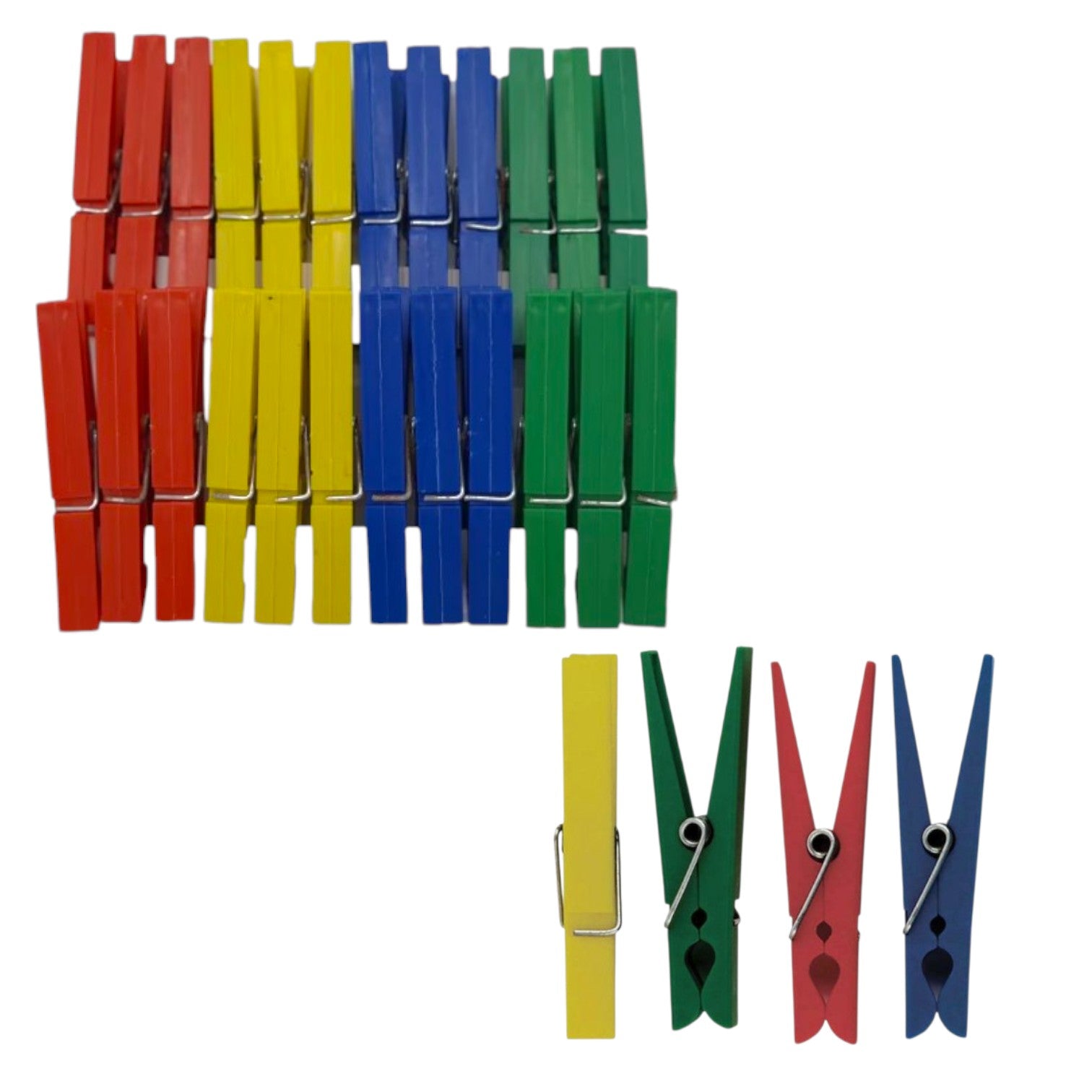 Carlige pentru Rufe 24/set din Plastic, 8cm Diferite Culori Engros