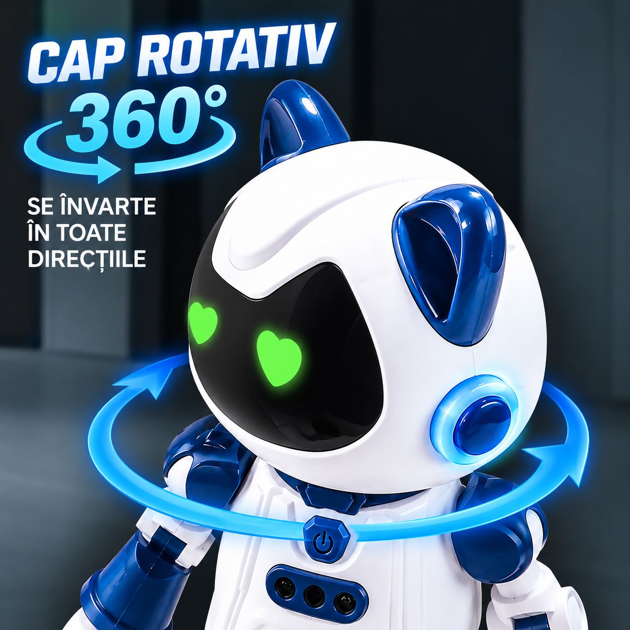 Robot Interactiv 35cm, cu Telecomanda, Control prin Gesturi, Pulverizare, Lumini LED, Muzica si Miscare, Diferite Culori Engros