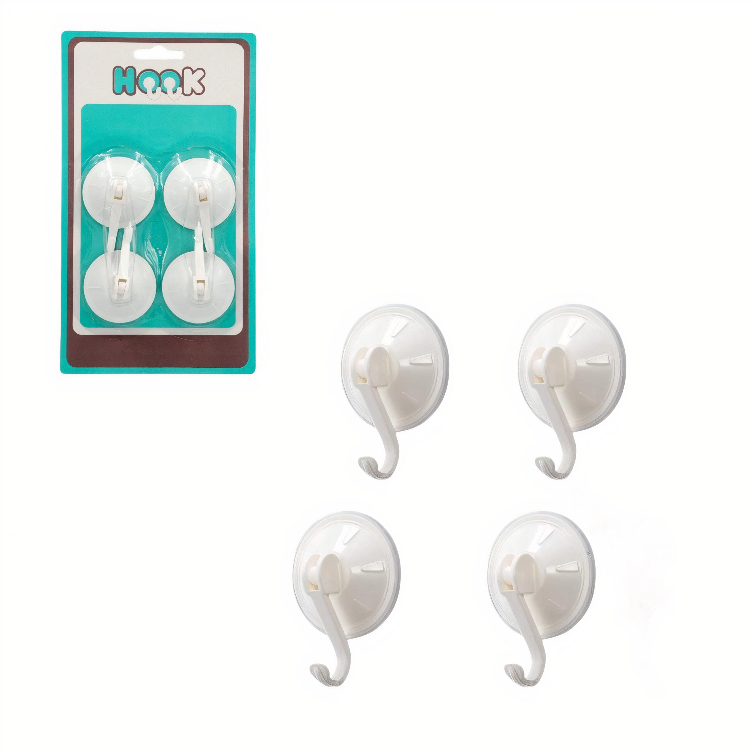 Agățători cu Ventuză 4/set din Plastic, Suport Universal pentru Perete Engros