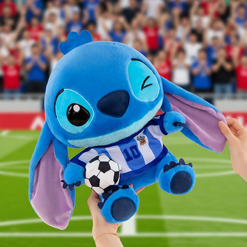 Jucărie de Pluș Stitch Fotbal 25cm, Ediția Campionatului Mondial, cu Minge de Fotbal Engros