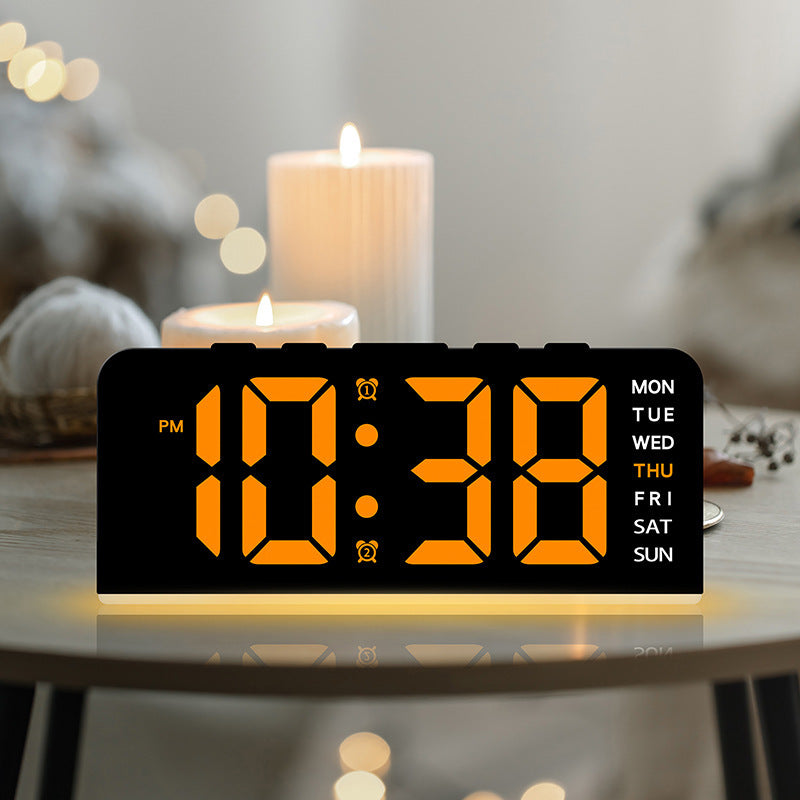 Ceas Digital LED 17×5×7.5cm, Afișaj LED Mare, Alarmă cu Funcție Amânare, Calendar și Ziua Săptămânii, Alimentare prin Adaptor USB sau Baterii Engros