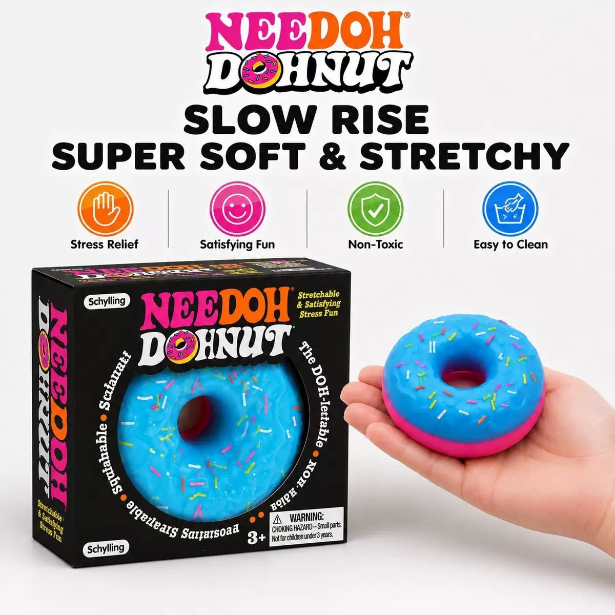Jucărie Squishy Gogoașă 12/set, Antistres 7cm, Slow Rising, Moale și Elastică cu Glazură, Model Donut, Diferite Culori Engros