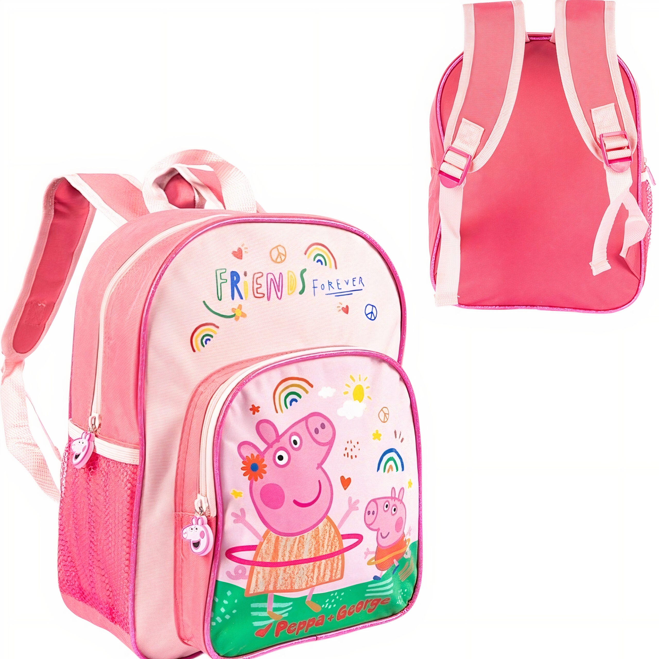 Ghiozdan Peppa Pig, cu 2 Compartimente, 32x22x10 cm Engros