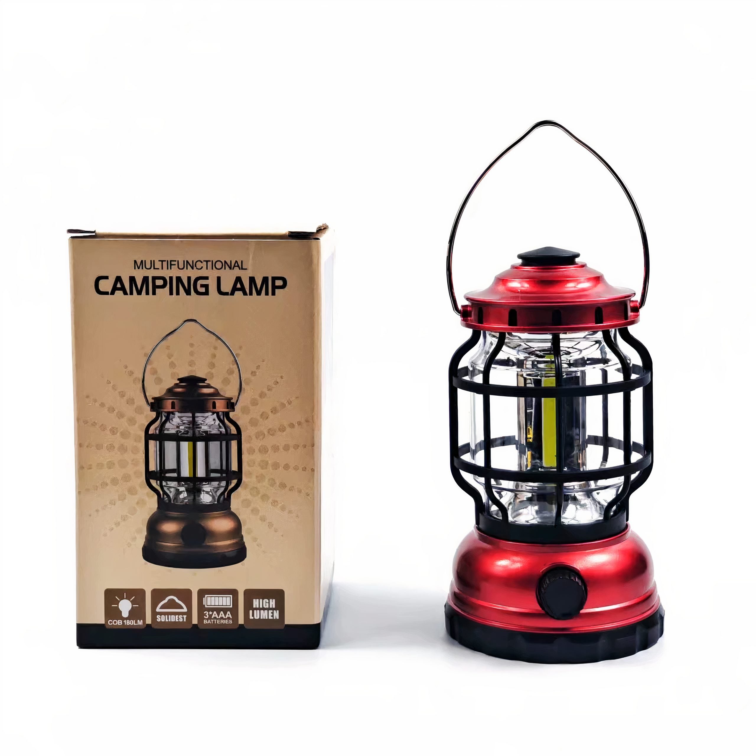 Felinar Camping Multifunctionala pe Baterii, 14,5x8cm, Engros