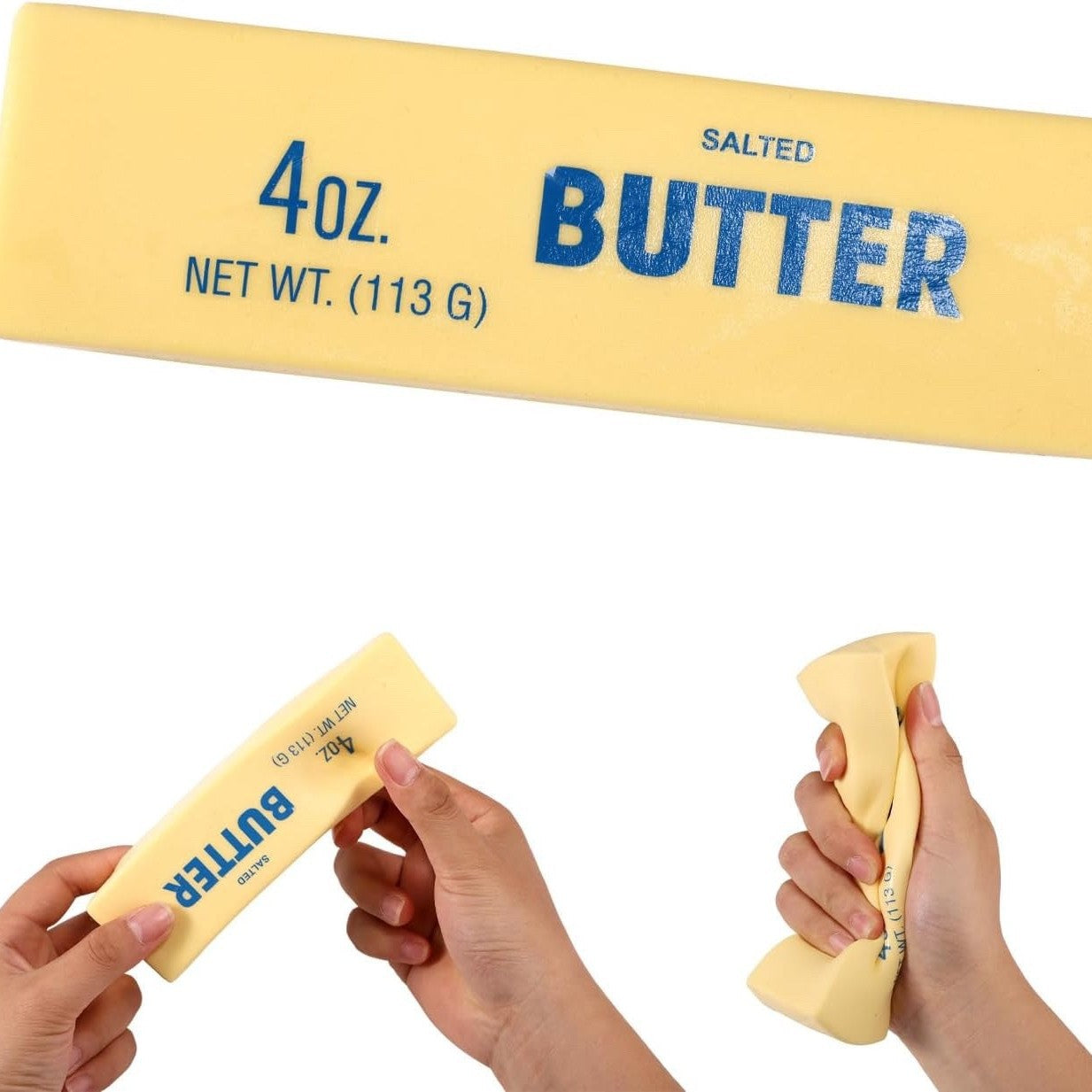 Jucărie Squishy Unt 12/set, Antistres Slow Rising,13.5x3.5cm Model Baton Unt Realist, Galben Engros