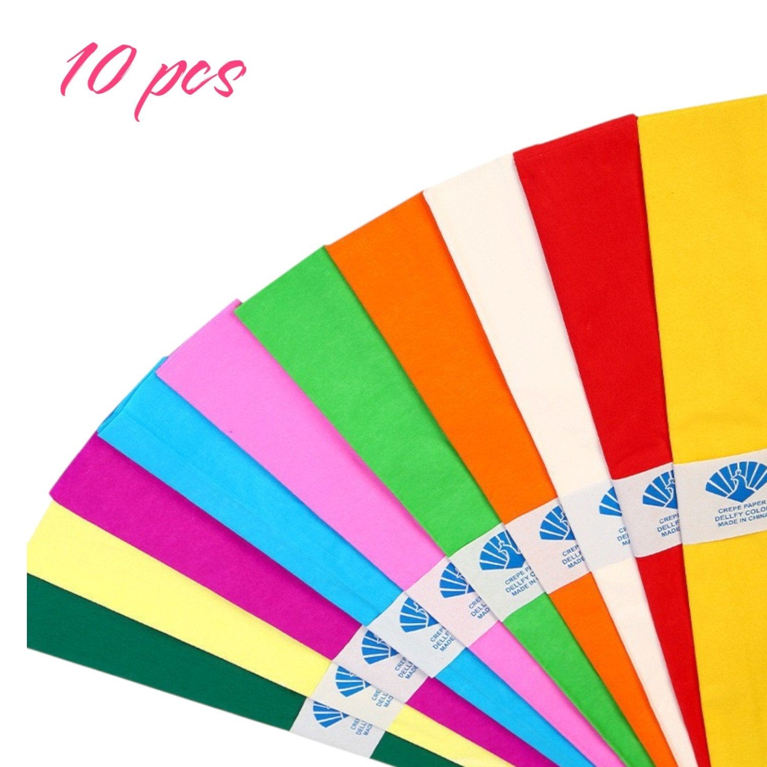 Hartie Creponata 10/set Diferite Culori 50x98cm Engros