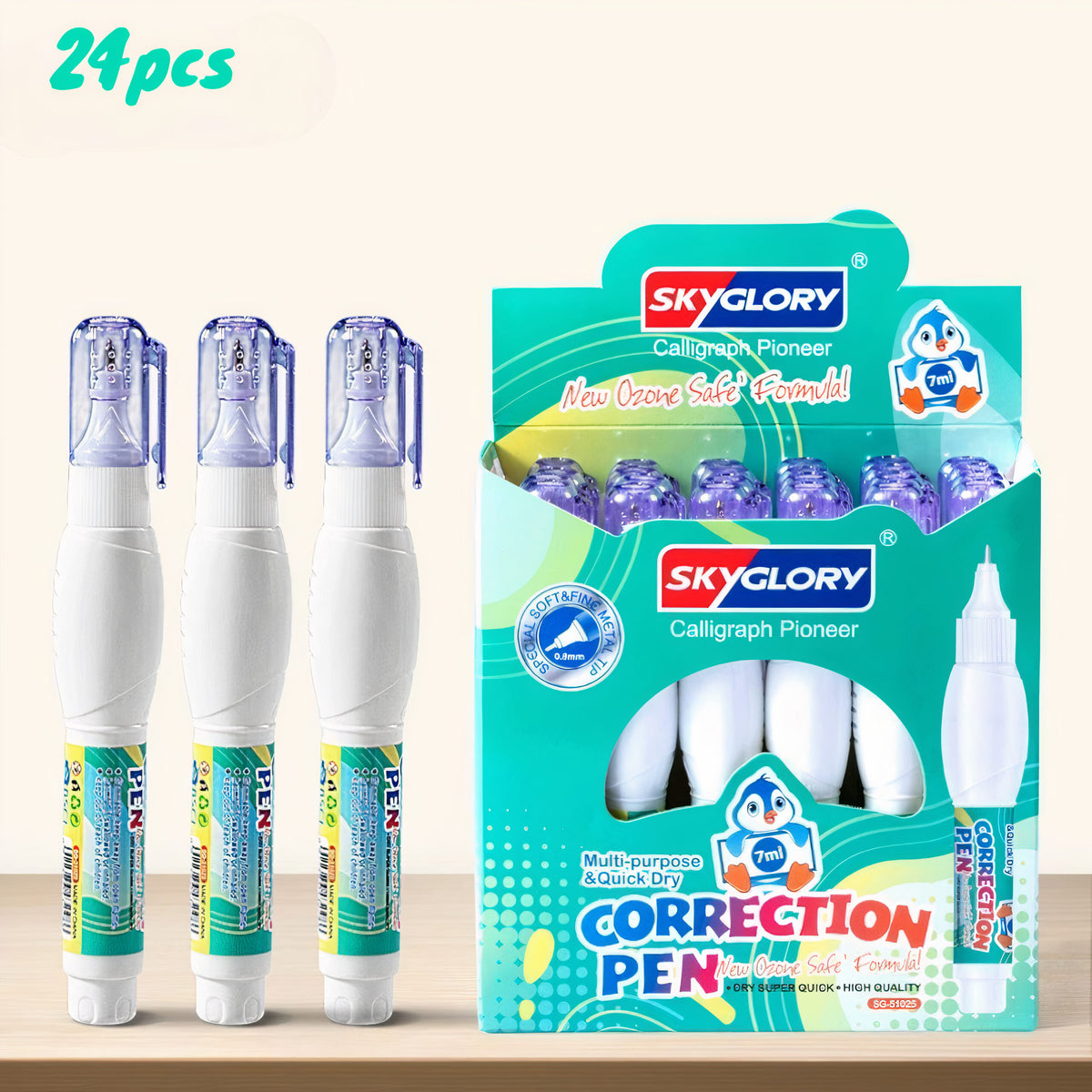 Pasta Corectoare 24/Set, Tip Pix, 7 ml Engros