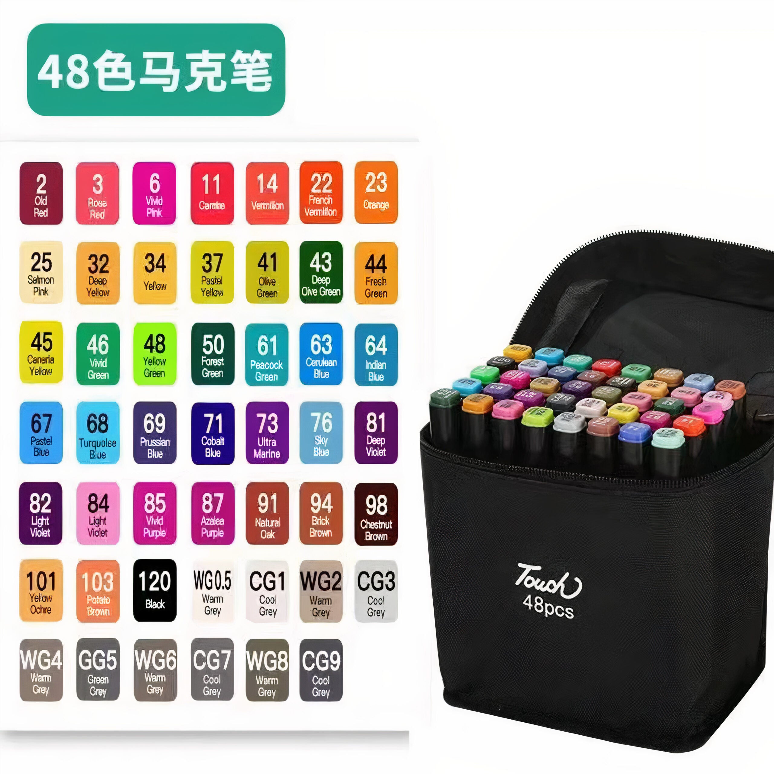 Markere 48/Set Doua Capete, Gentuta, Carioci Multicolor, 15 cm Engros