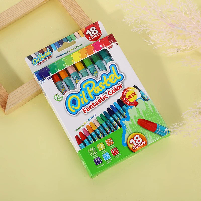 Creioane Cerate Oil Pastel 24/Set, 18 Culori, 9 cm Engros