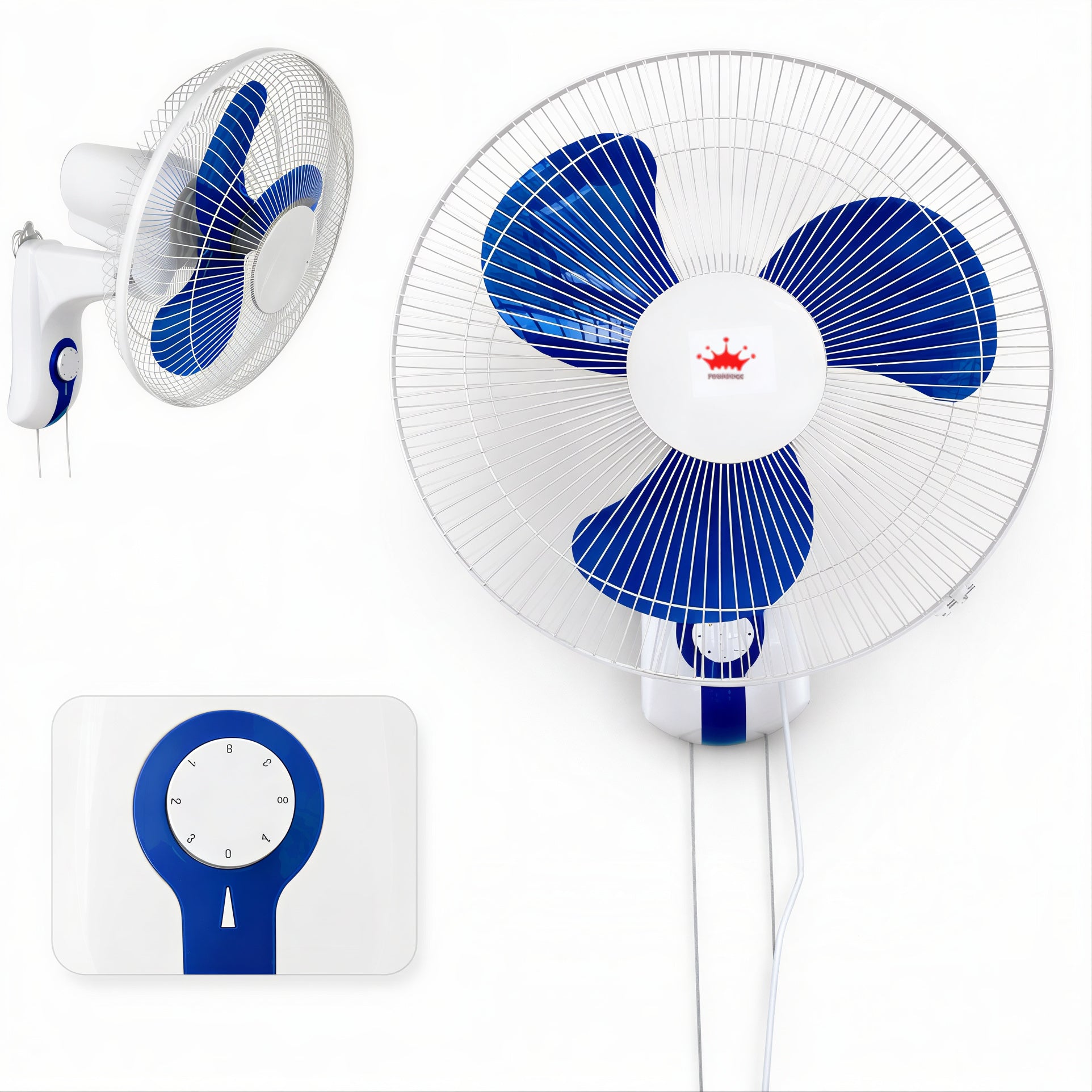 Ventilator de Perete 1+1, FB-40, 60W, 3 Viteze, 50x50cm Flux Puternic de Aer Engros
