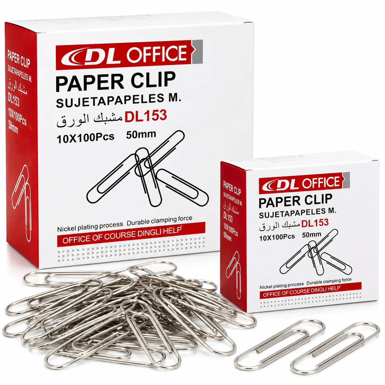 Agrafe de Birou DL153, 50mm, Metalice, 100 Buc/Cutiuta, 10 Cutiute/Set Engros