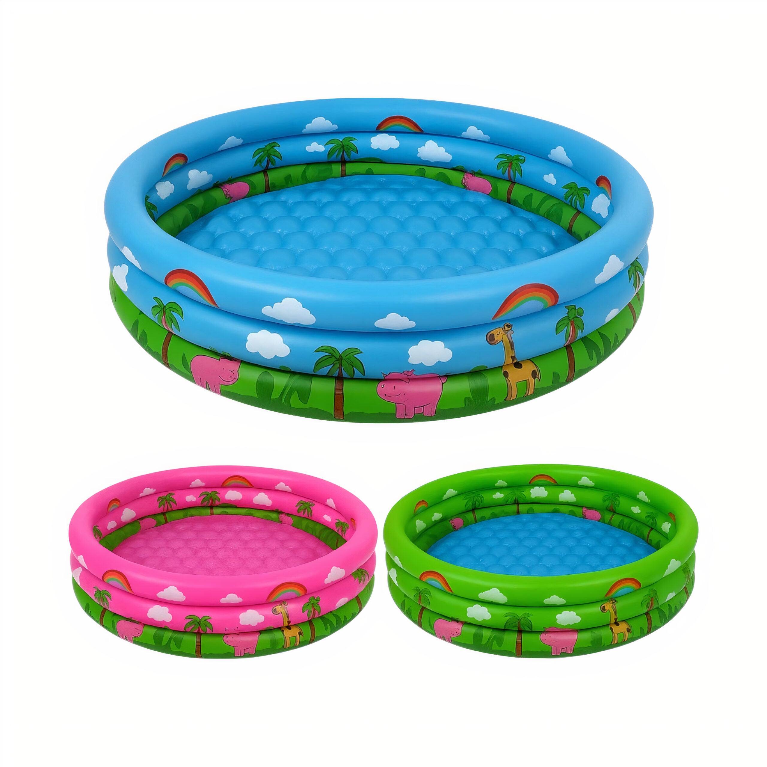 Piscina Gonflabila pentru Copii 61x25cm, cu Podea Gonflabila Diferite Culori Engros