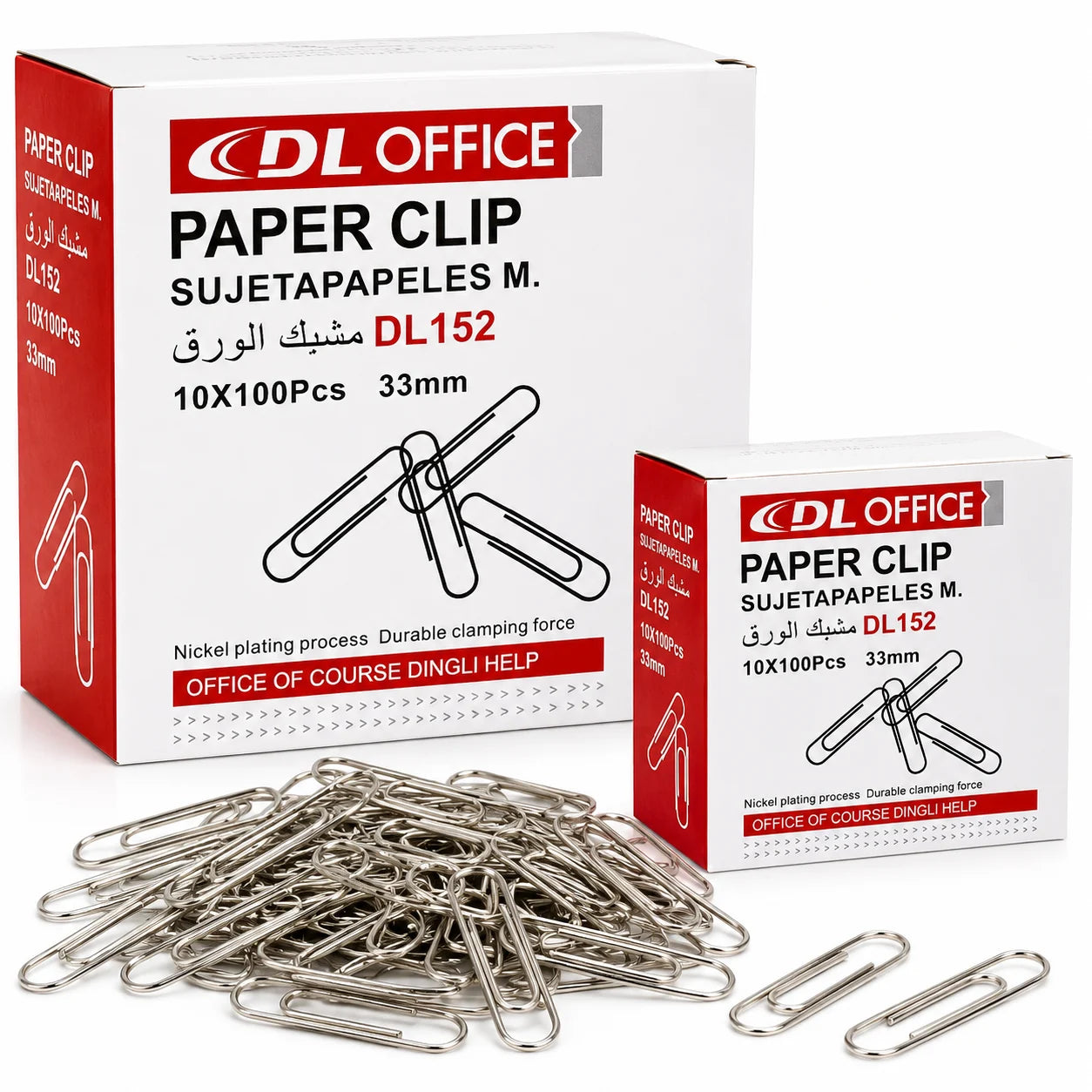 Agrafe de Birou DL152, 33mm, Metalice, 100 Buc/Cutiuta, 10 Cutiute/Set Engros
