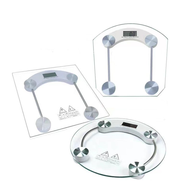 Cântar Electronic Corporal de Baie din Sticlă, Afișaj Digital LCD, Capacitate Maximă 150kg, Pornire și Oprire Automată, Diferite Modele Engros