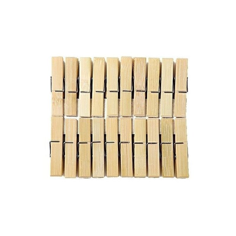 Carlige din Bambus 20/set, din Bambus 5.5cm pentru Haine Engros