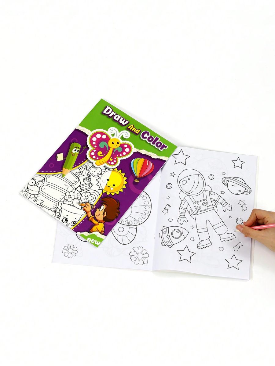 Cărți Magice de Colorat cu Apă 22x20cm cu Mâner și Cariocă Reutilizabilă, Pagine Reutilizabile care Dezvăluie Culori Ascunse Diferite Modele Engros