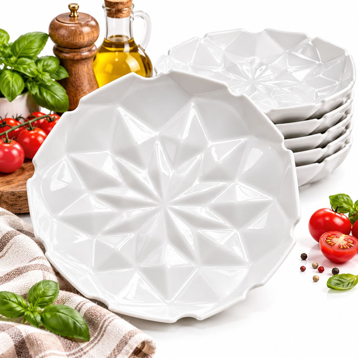 Farfurie Adanca Alba 6/Set, din Arcopal, 21.5x3cm, Model LLXTP85 Engros