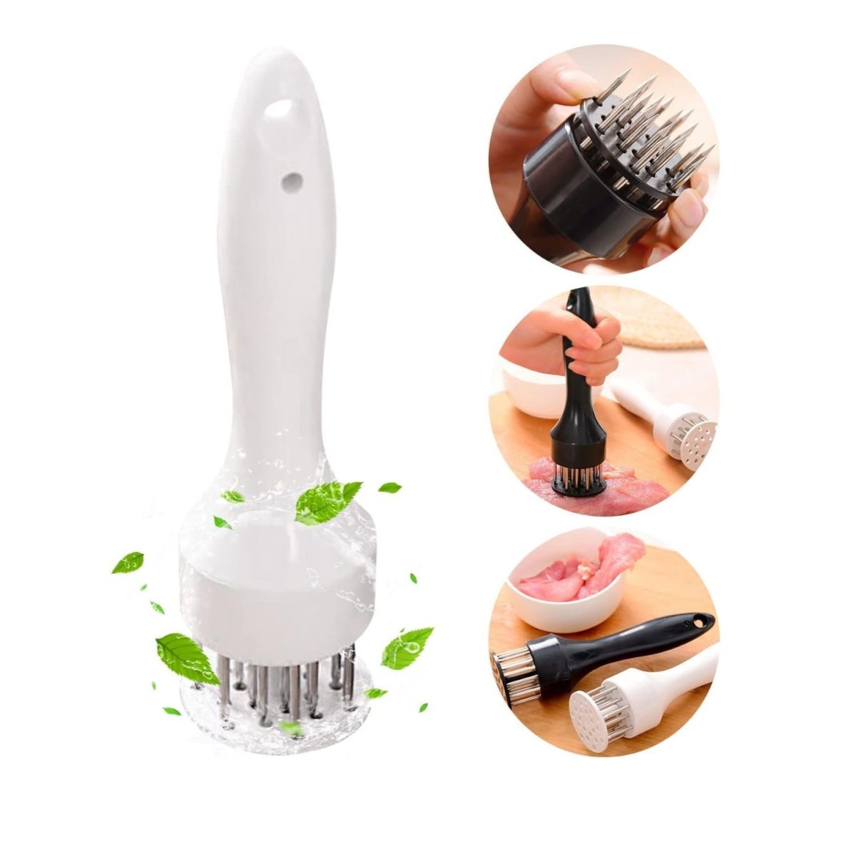 Frăgezitor pentru Carne 19x5cm, cu Ace din Inox și Mâner Ergonomic din Plastic Engros