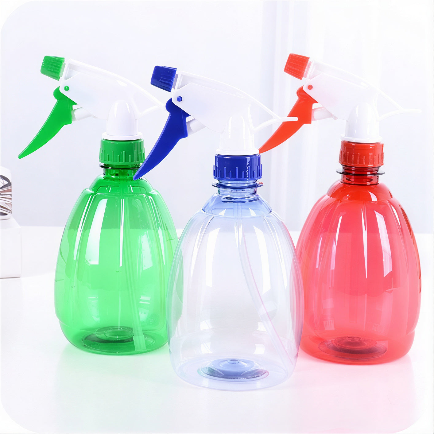 Pulverizator Transparent Multifunctional 3/set, din Plastic 500ml, Diferite Culori Engros