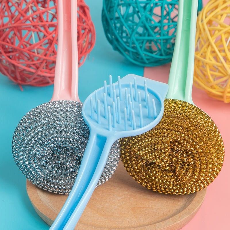 Burete Sârmă 6/Set cu Mâner din Plastic, pentru Vase Engros