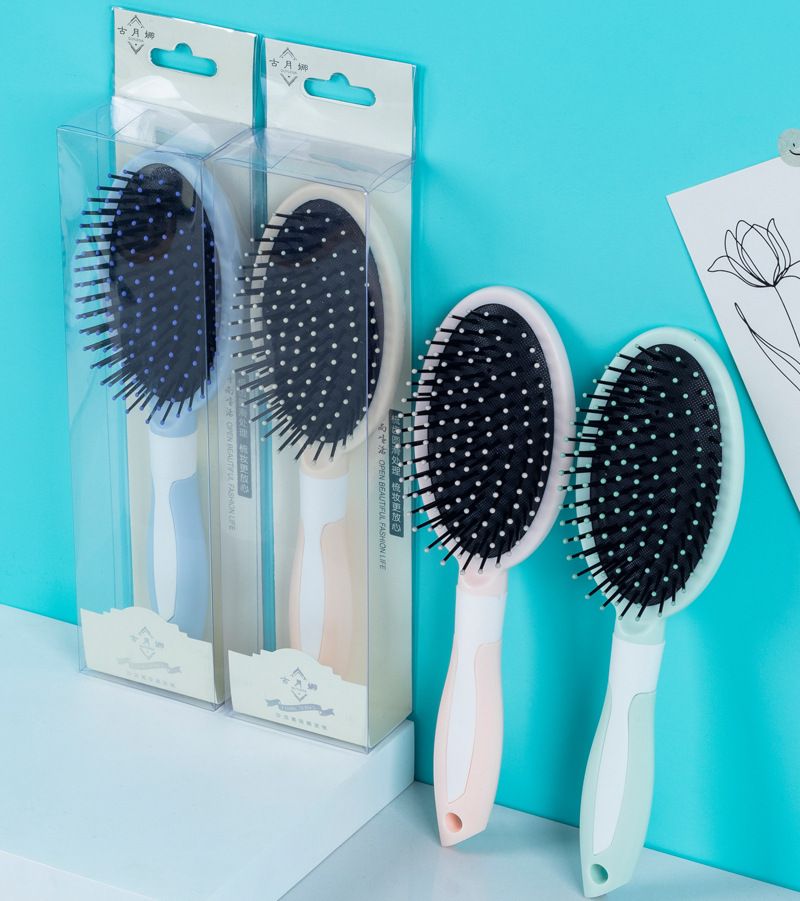 Perie de Păr Ovală 24x6.5cm, din Plastic Diferite Culori Engros