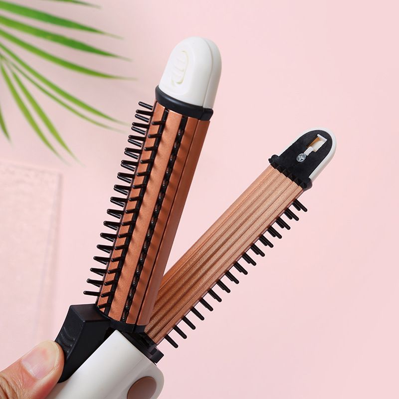 Ondulator și Placă de Păr 3în1 30cm pentru Ondulare, Îndreptare și Creponare cu Țepi de Protecție din Plastic Engros