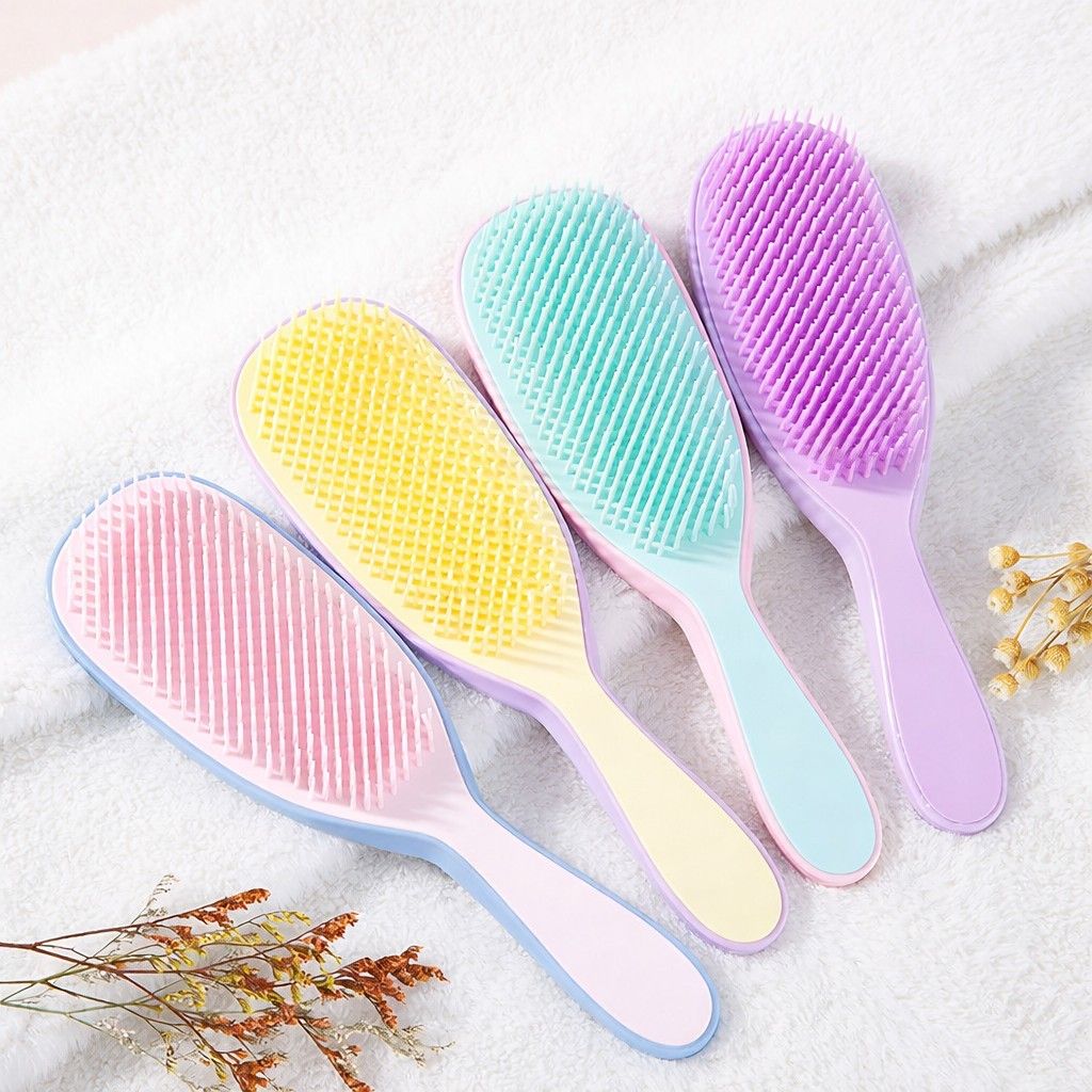 Perie de Păr 20cm din Plastic, Peri Flexibili Antirupere, Diferite Culori Engros