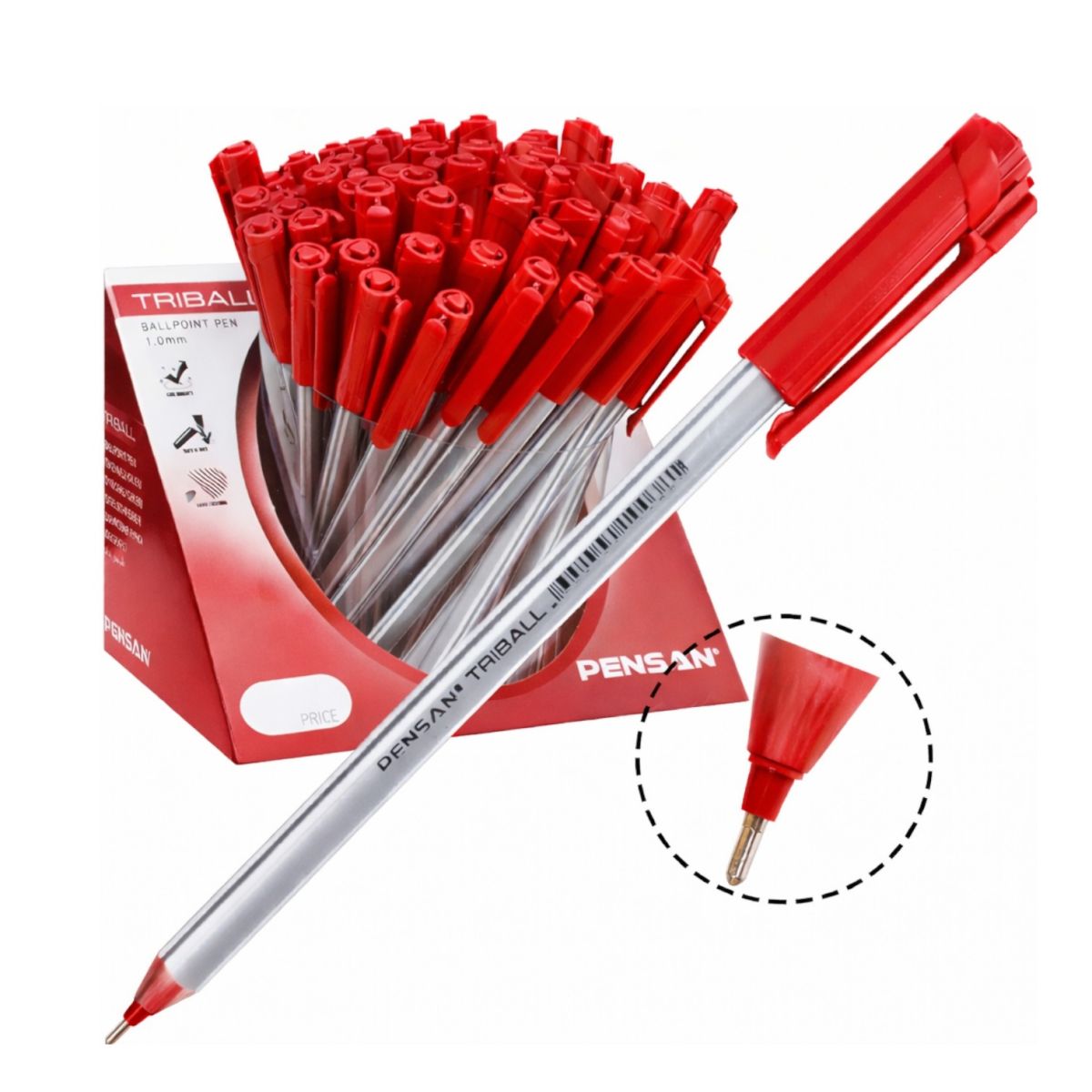 Pix cu Gel 60/set, Pensan 15cm Rosu Engros