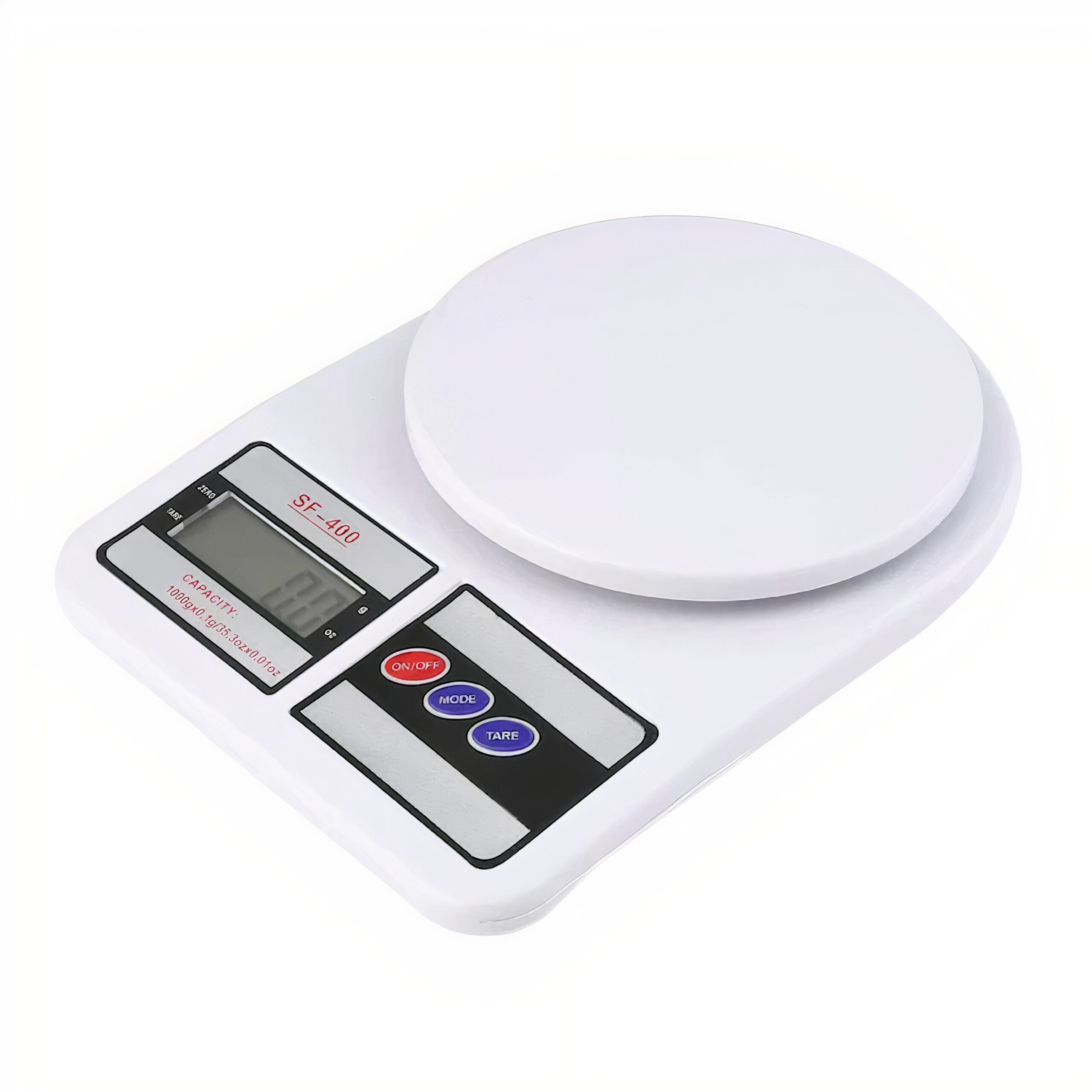Cantar Electronic de Bucatarie, 23x15 cm, din Plastic, 10kg/10000g, Alb Engros
