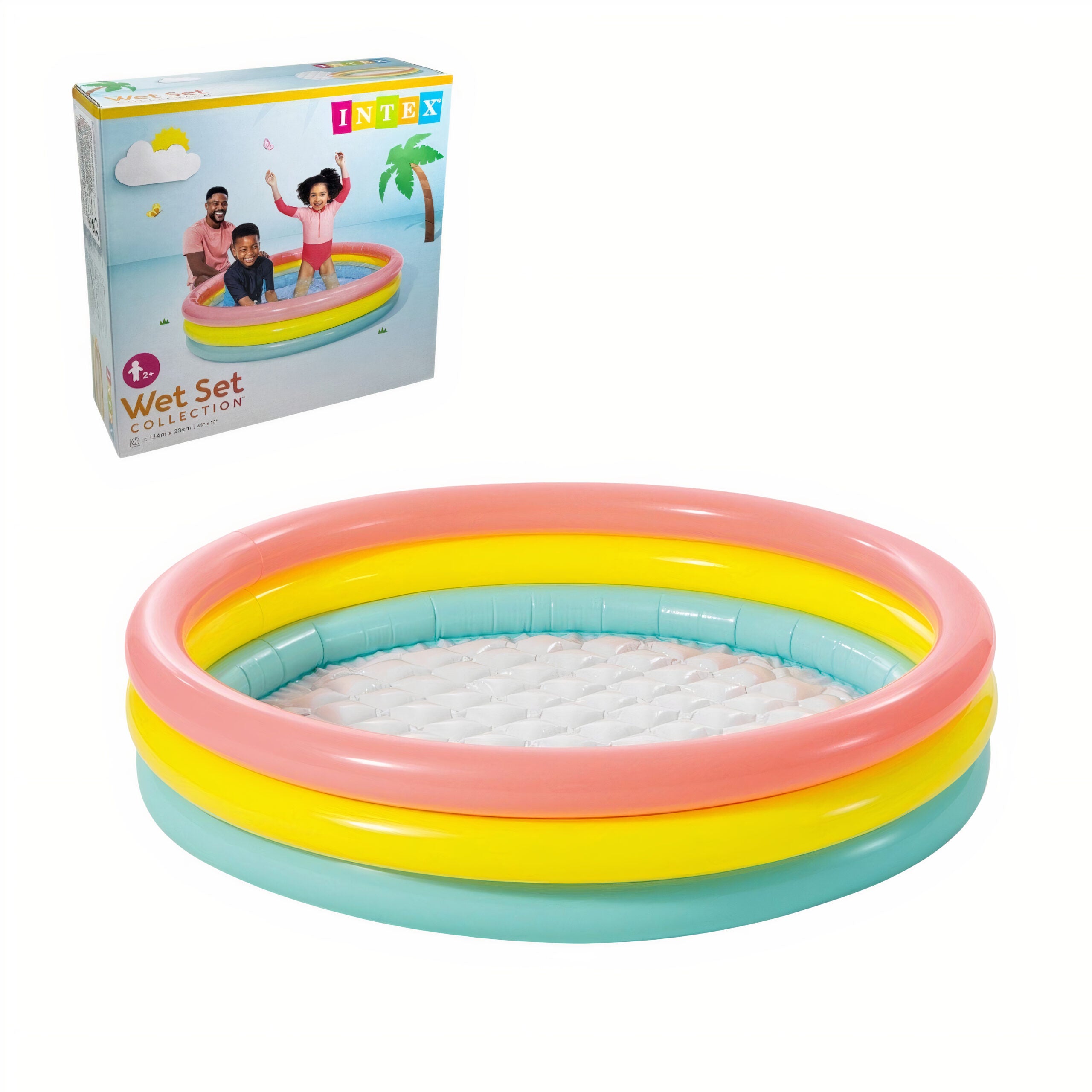 Piscina Gonflabila pentru Copii, Intex 1.14m x 25cm Multicolora Engros