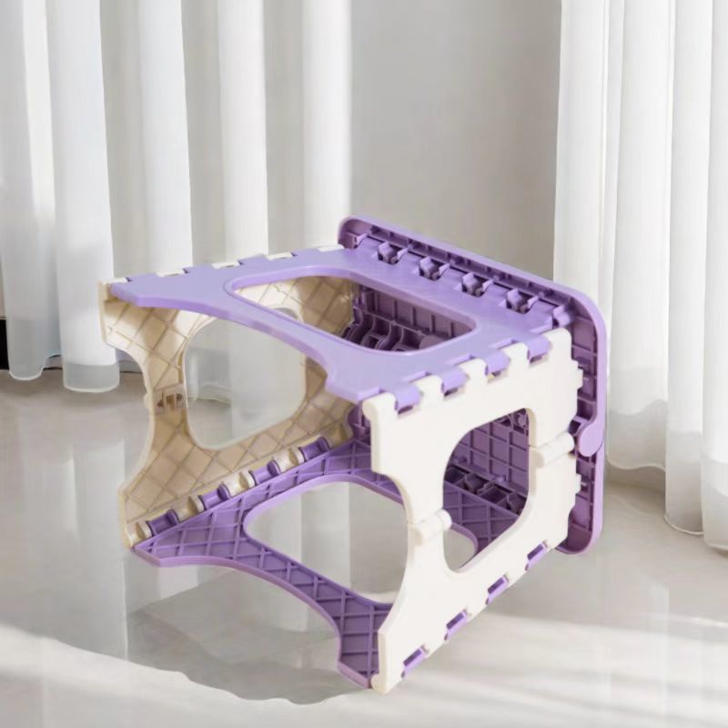 Scăunel Pliabil din Plastic 22.5x23.5x29cm, cu Mâner Diferite Culori Engros