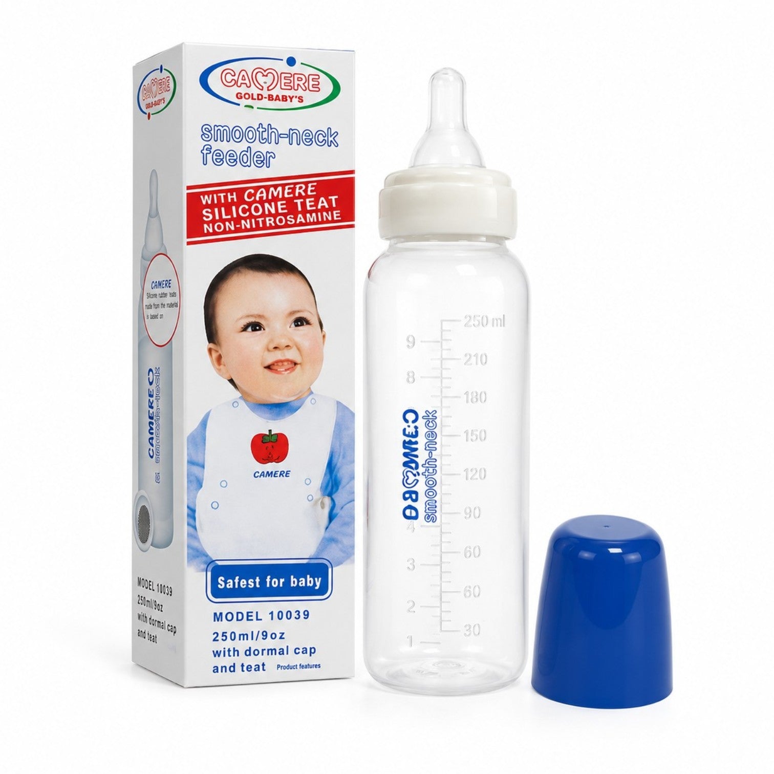 Biberon din Plastic 250ml, cu Tetina din Silicon, 6/Set, 29-16 Engros