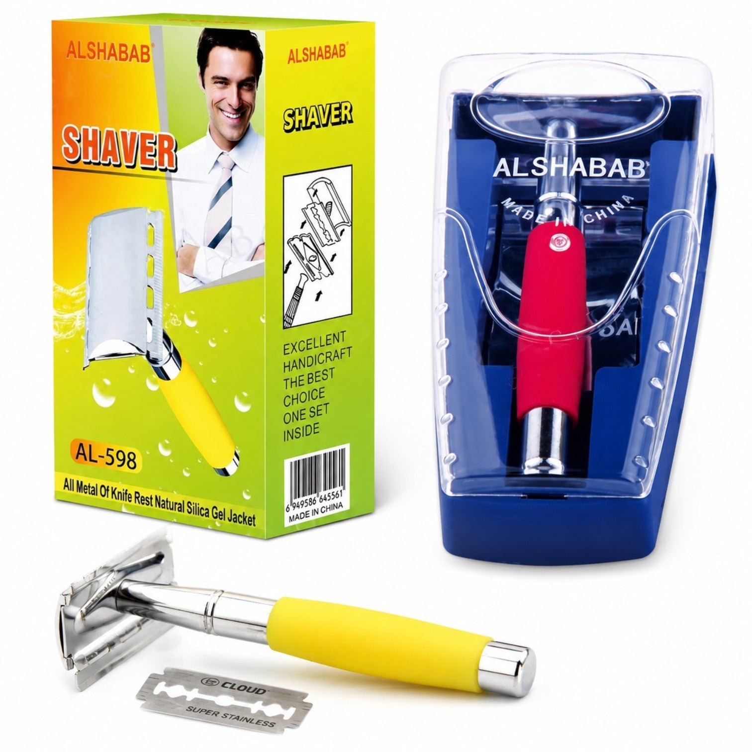 Aparat de Ras Clasic 12/set, Reutilizabil, Mâner Ergonomic Antialunecare, cu Cutie și Lamă Inclusă Engros