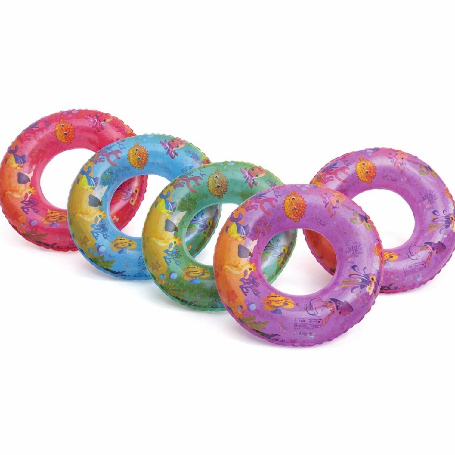 Colac Gonflabil Copii 70cm, Model cu Desene Marine 10/set, Diferite Culori Engros