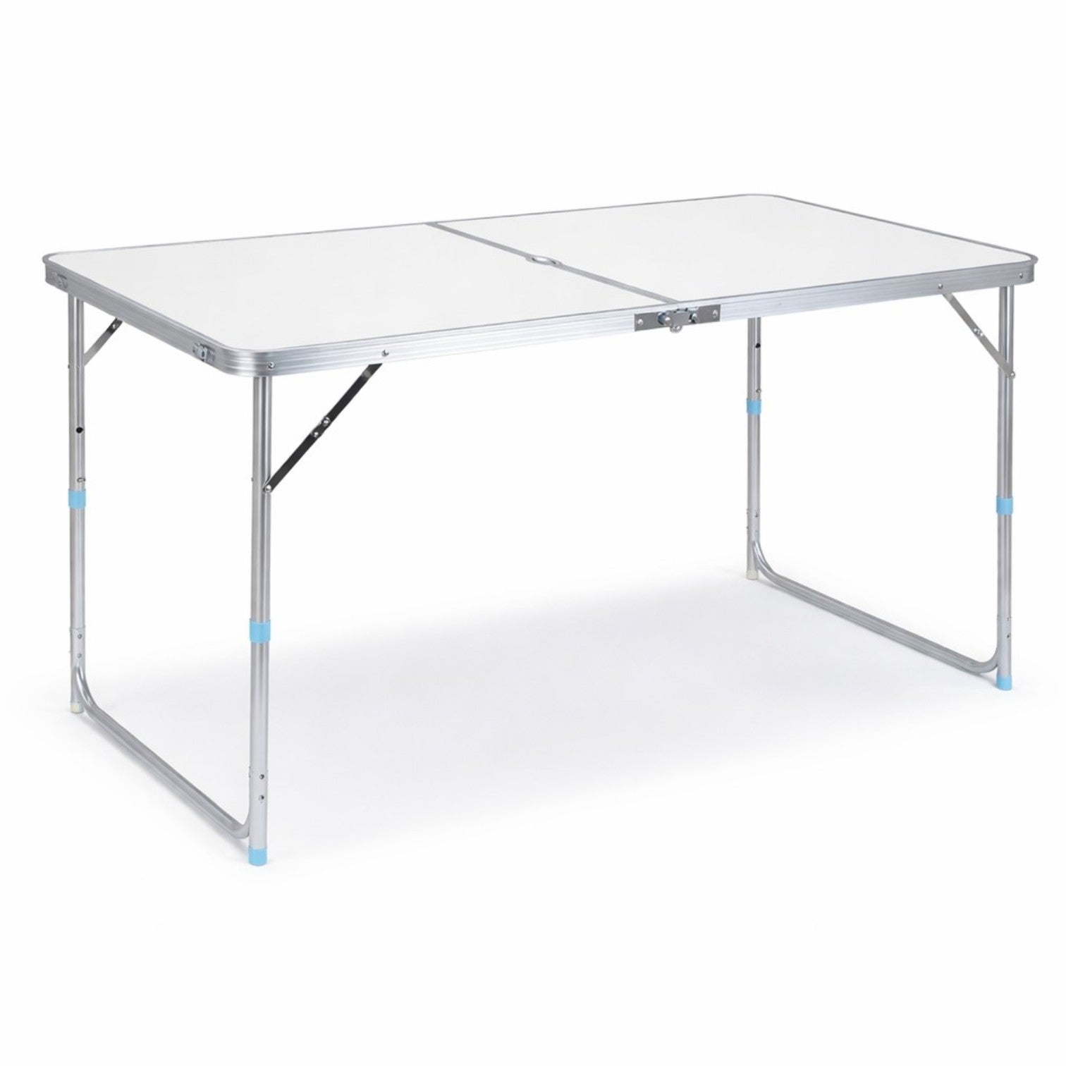 Masă Pliabilă 120x60cm cu Înălțime Reglabilă, Orificiu pentru Umbrelă, Tip Servietă, Cadru Aluminiu, Portabilă, Diferite Culori Engros