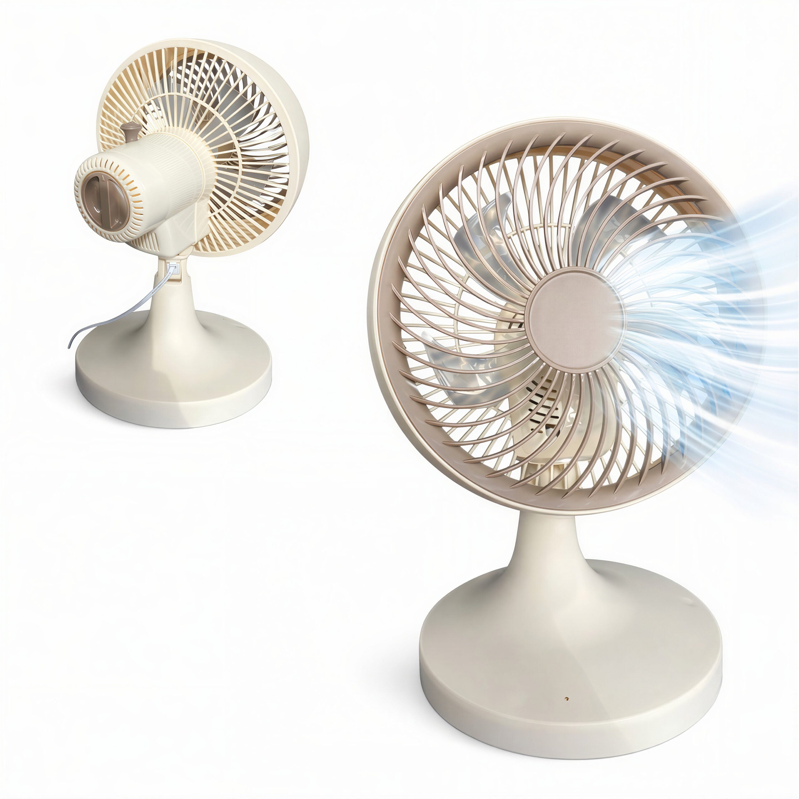 Ventilator Electric 25.5x25x26cm, 220W, Oscilant, Detașabil, din Plastic Engros