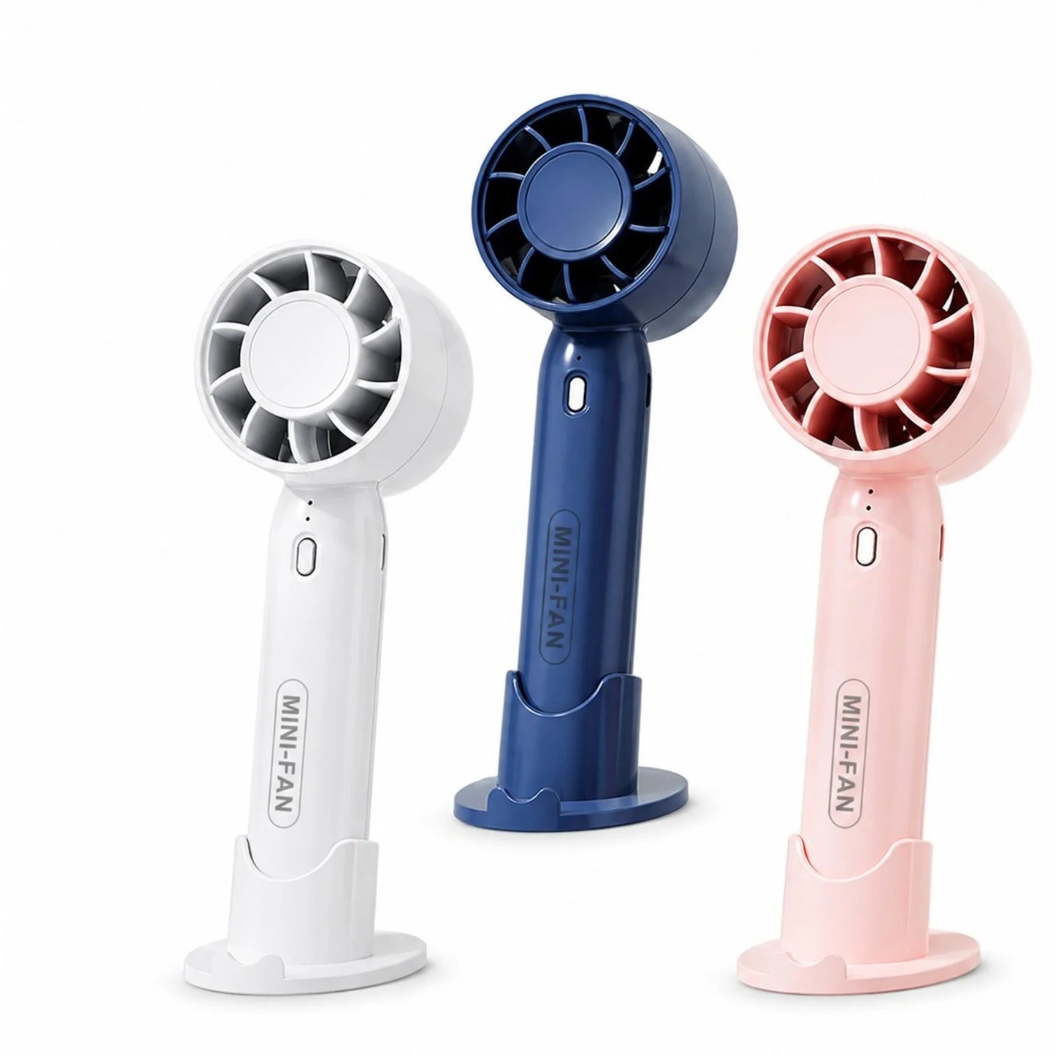 Ventilator Portabil Mini 16.5cm, USB, 3 Viteze, cu Suport Telefon, Diferite Culori Engros
