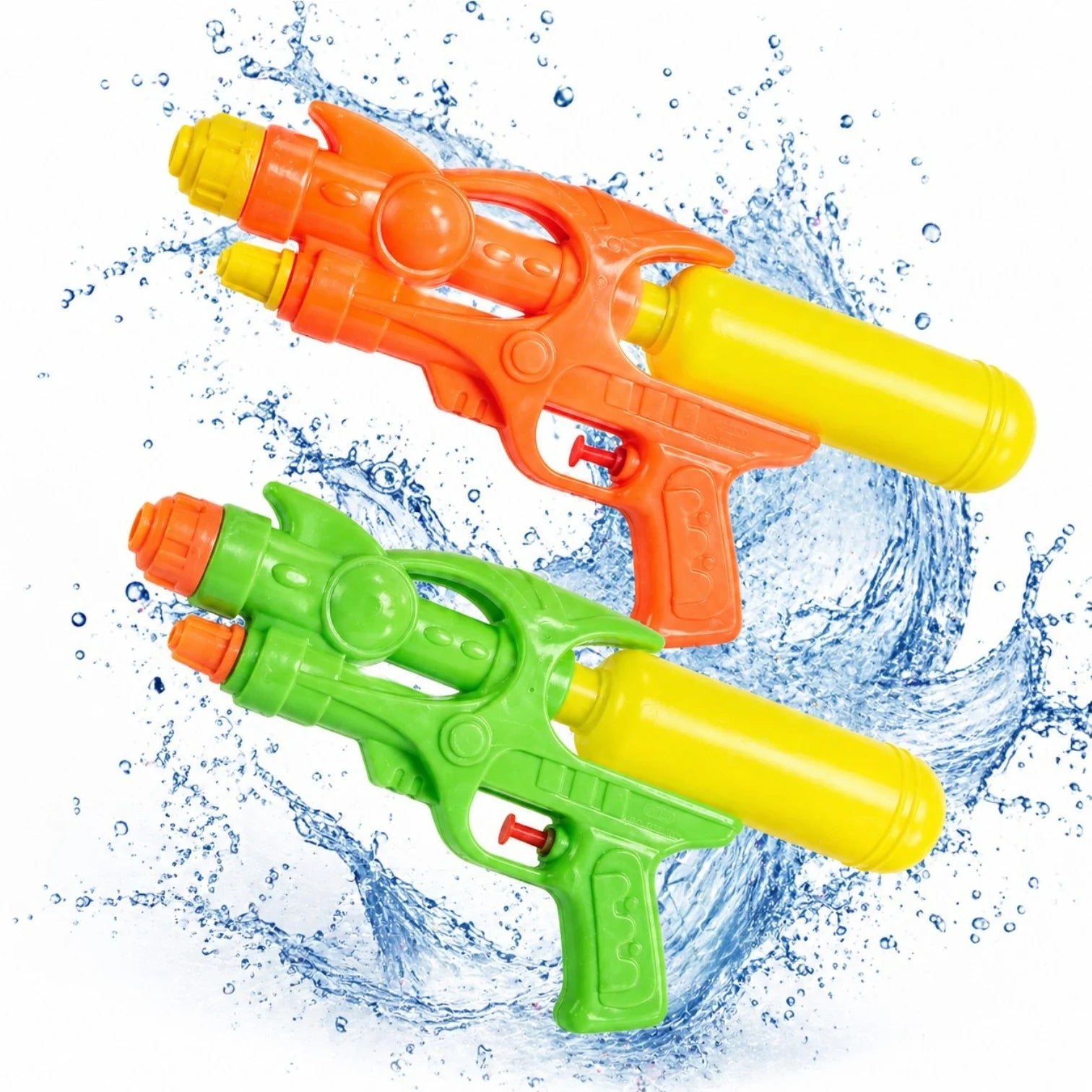 Pistol cu Apa 14x30cm din Plastic, cu Rezervor Detasabil, Diferite Culori Engros