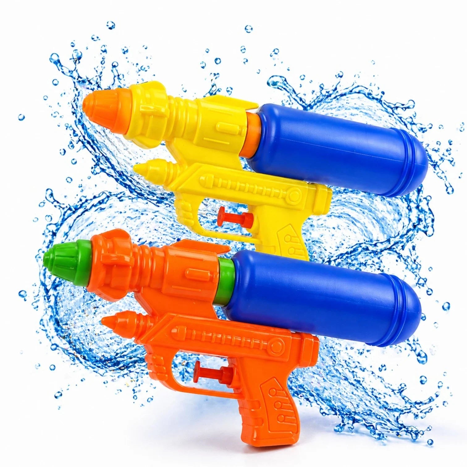 Pistol cu Apă 10x20cm din Plastic, cu Rezervor Detașabil, Diferite Culori Engros